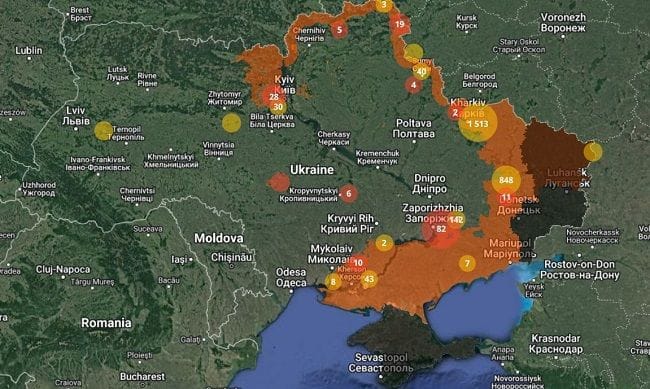 Мапа потенційної мінної небезпеки