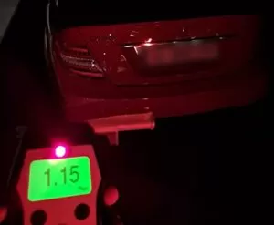 Результат алкотестера