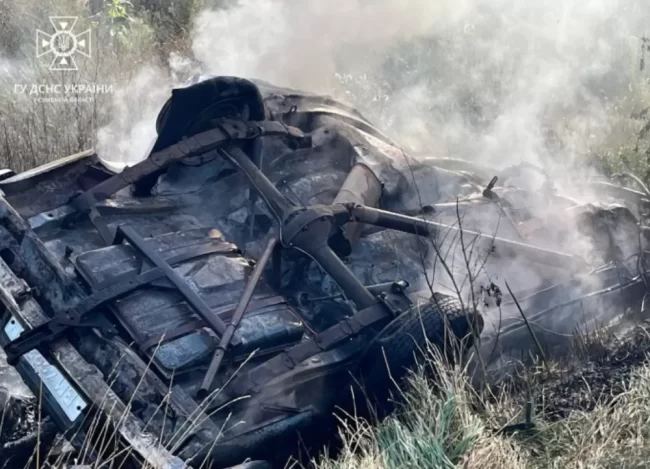В Сумській області автівка підірвалася на міні