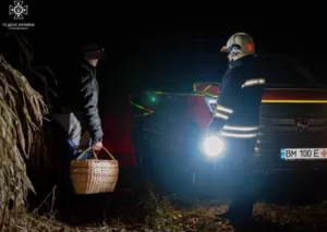 Співробітники ДСНС розшукали заблукалих грибників в лісі біля Сум