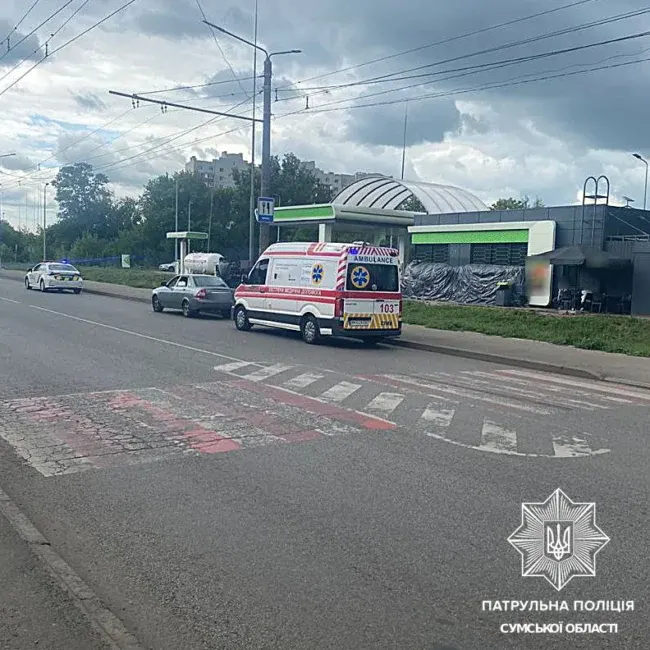 У Сумах водій на пішохідному переході травмував 13-річного хлопця
