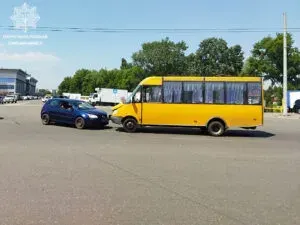 У Сумах за добу сталися дві аварії за участю маршруток
