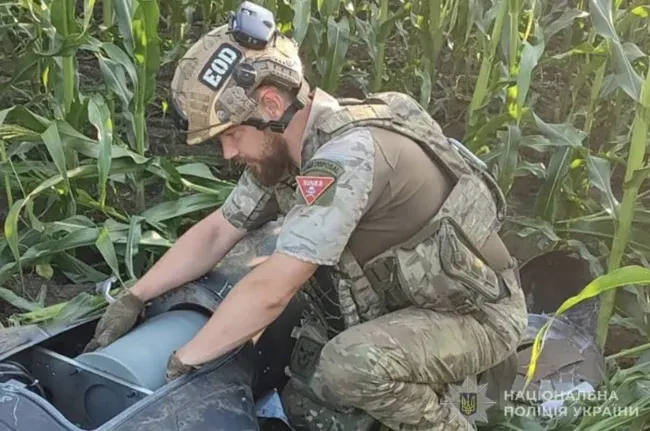 На Сумщині поліцейські знешкодили «шахед», який не вибухнув