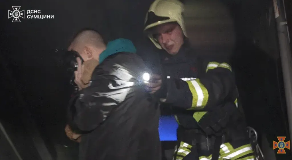 У Сумах врятували шістьох людей з палаючої п’ятиповерхівки, серед них дитина