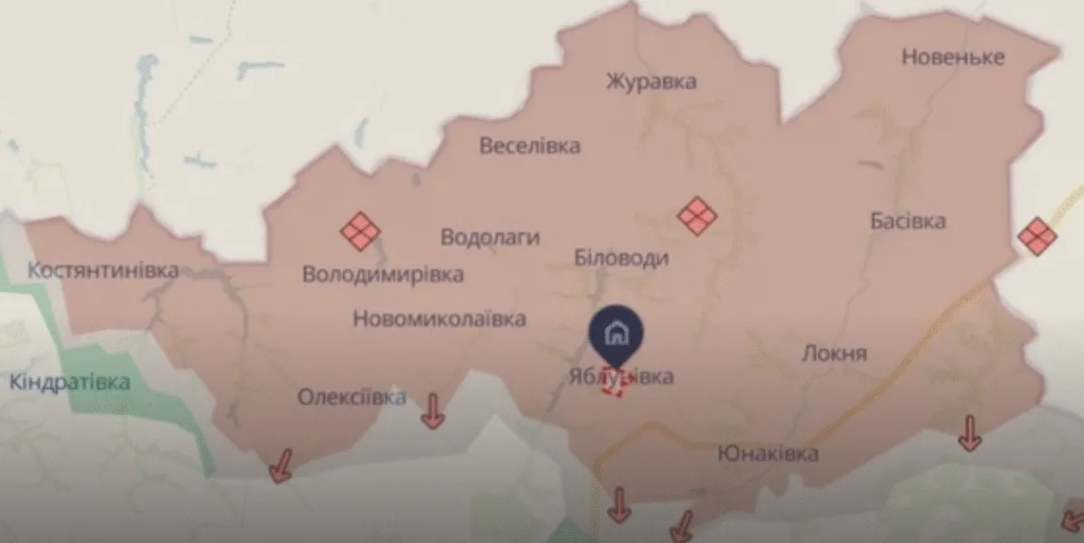 Окупанти активізувалися на Сумщині: DeepState повідомив про просування біля Яблунівки