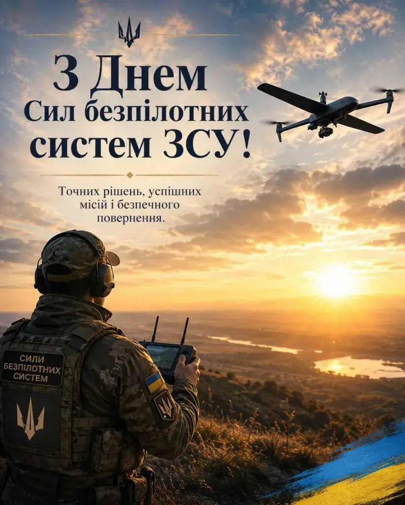 Привітання з Днем Сил безпілотних систем ЗСУ: душевні побажання для тих, хто працює з безпілотниками