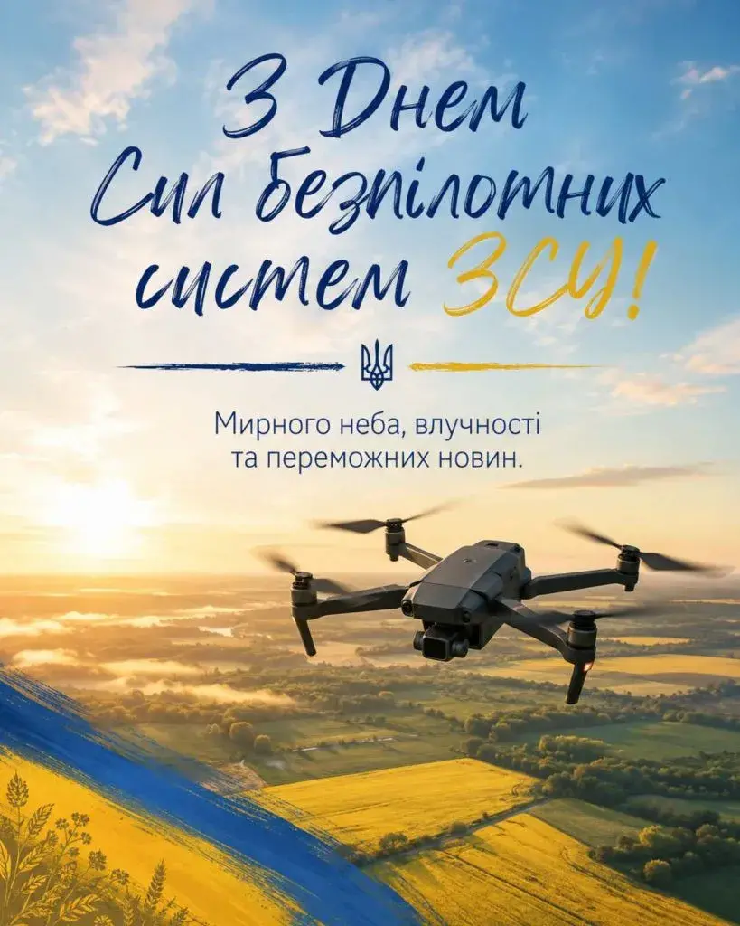 Привітання з Днем Сил безпілотних систем ЗСУ: душевні побажання для тих, хто працює з безпілотниками