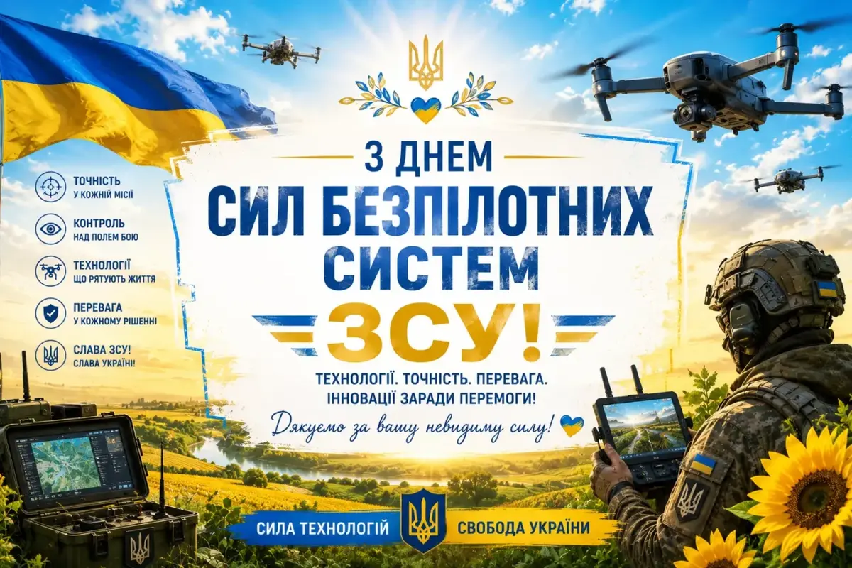 Привітання з Днем Сил безпілотних систем ЗСУ: душевні побажання для тих, хто працює з безпілотниками