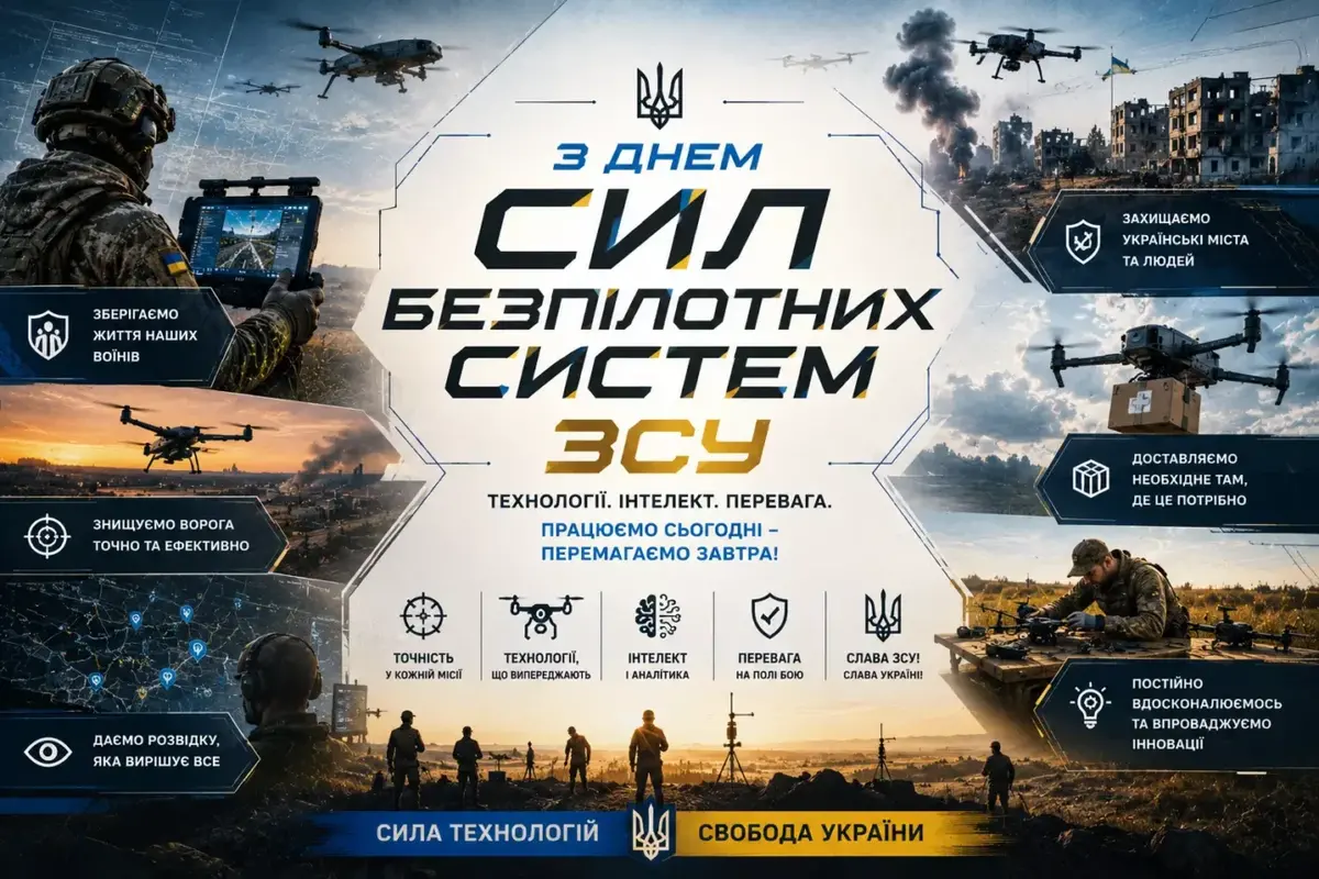Привітання з Днем Сил безпілотних систем ЗСУ: душевні побажання для тих, хто працює з безпілотниками