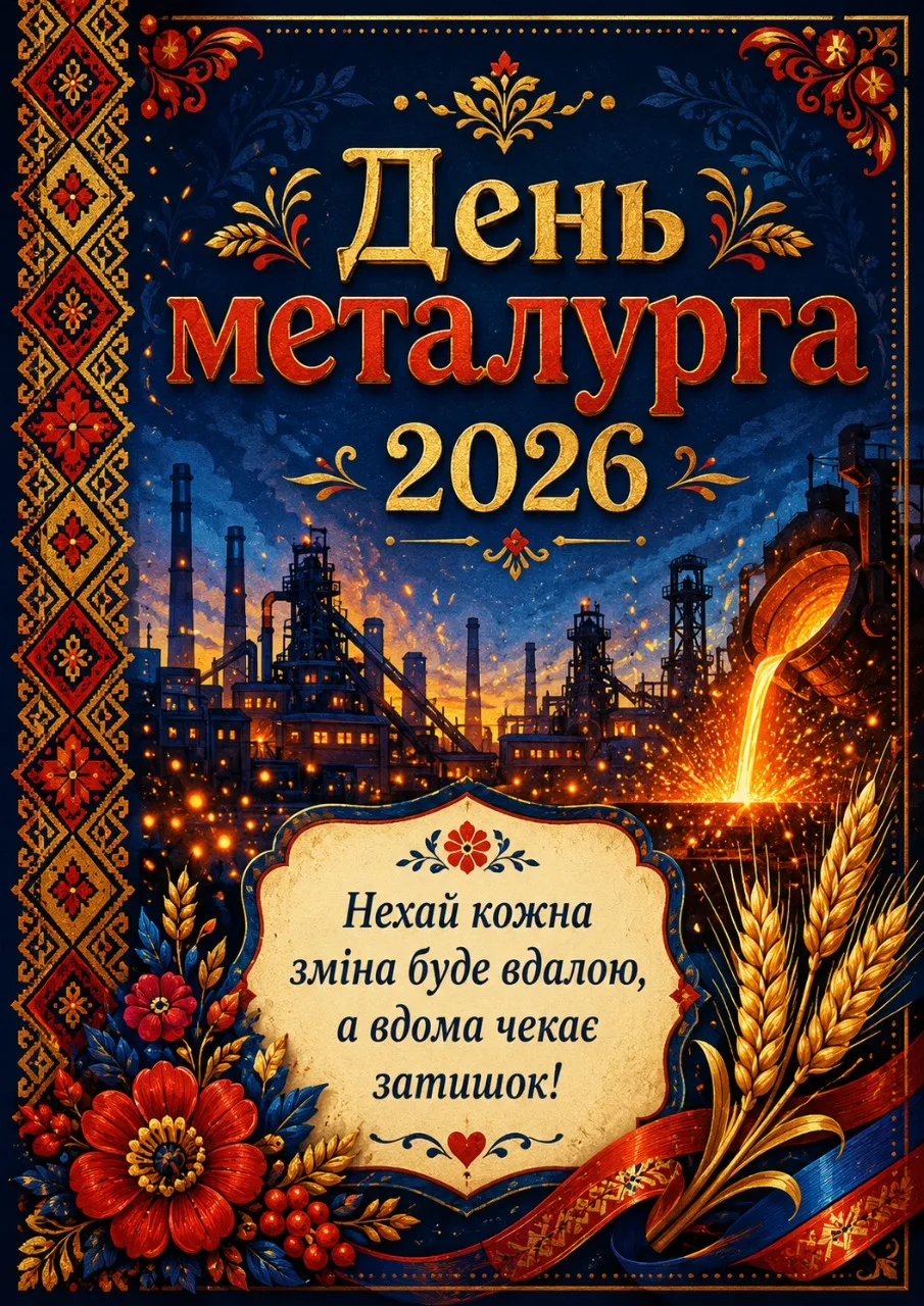Привітання З Днем металурга 2026: добірка найтепліших слів для працівників металургійної галузі