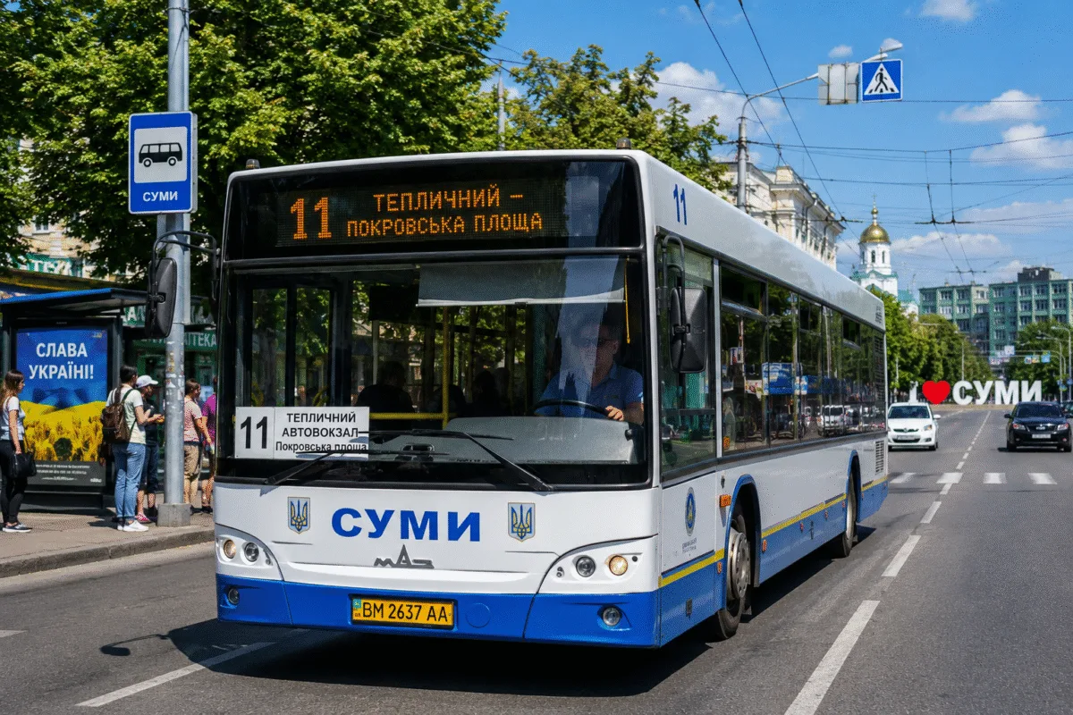 Автобус №11 у Сумах: маршрут, зупинки, графік руху, вартість проїзду та актуальна інформація