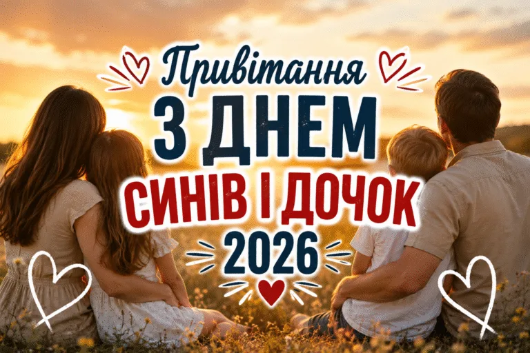 Привітання З Днем синів і дочок 2026: найкращі побажання від мами й тата