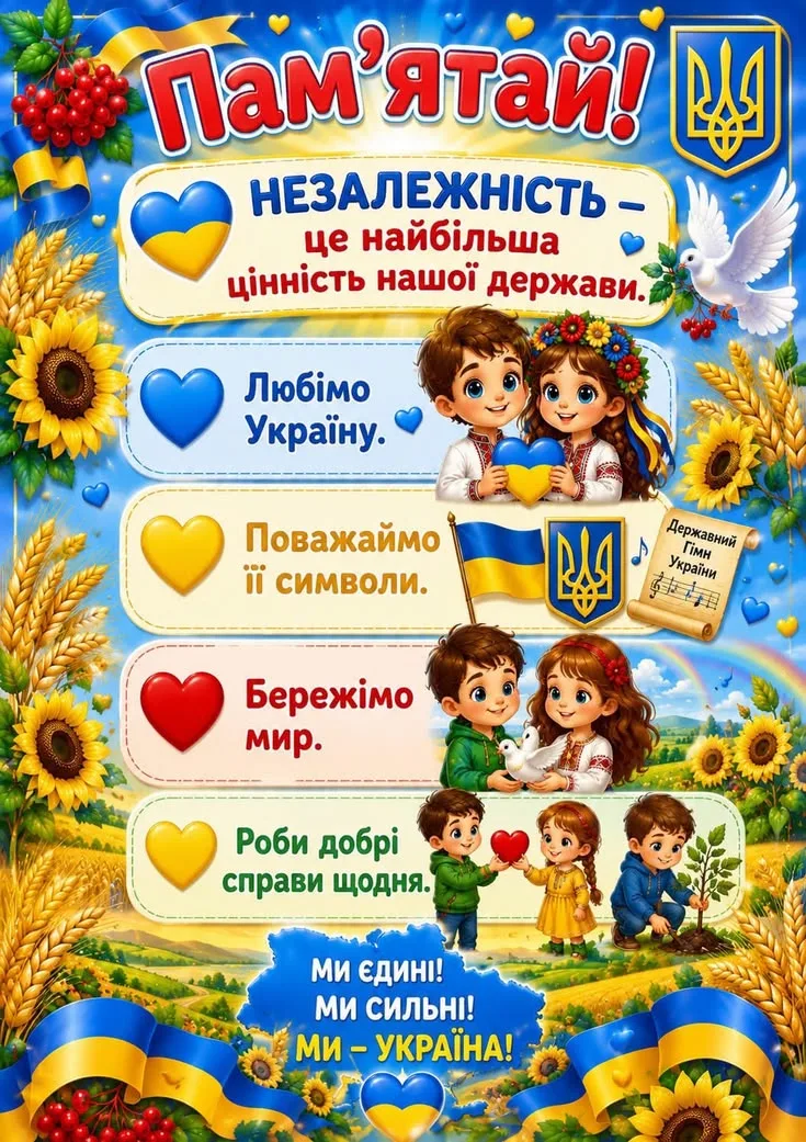 Привітання з Днем Незалежності України 2026: сильні слова про свободу, Україну та майбутнє