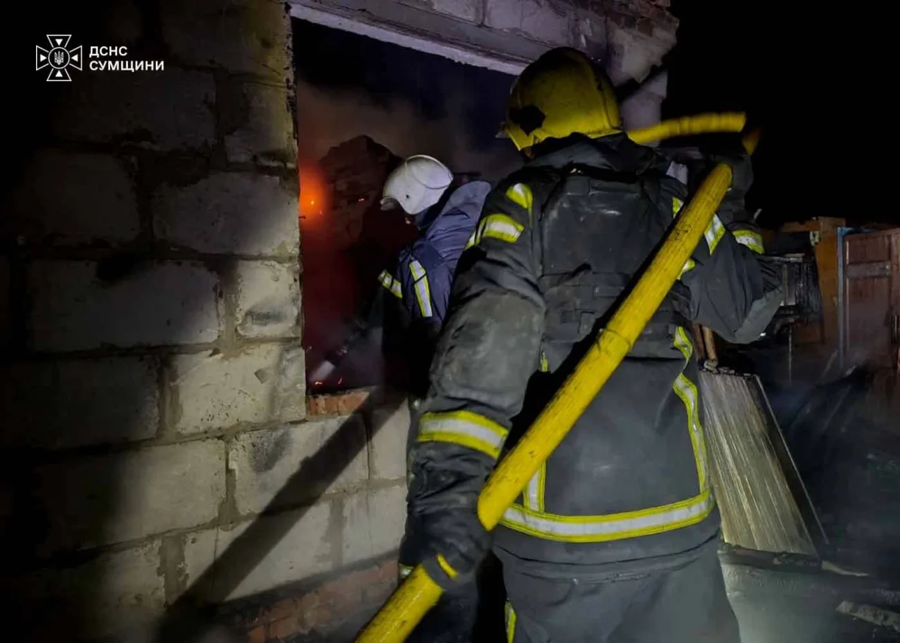 Ворог обстріляв Сумську та Шосткинську громади вночі