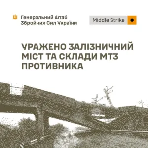 Українські сили зруйнували залізничний міст у Брянській області