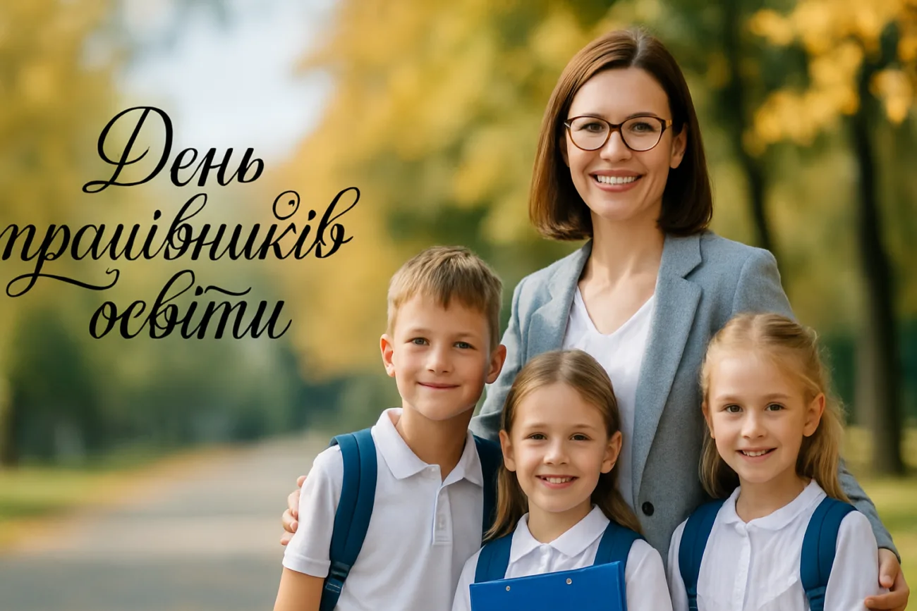 Вітальна листівка до День працівників освіти 2026