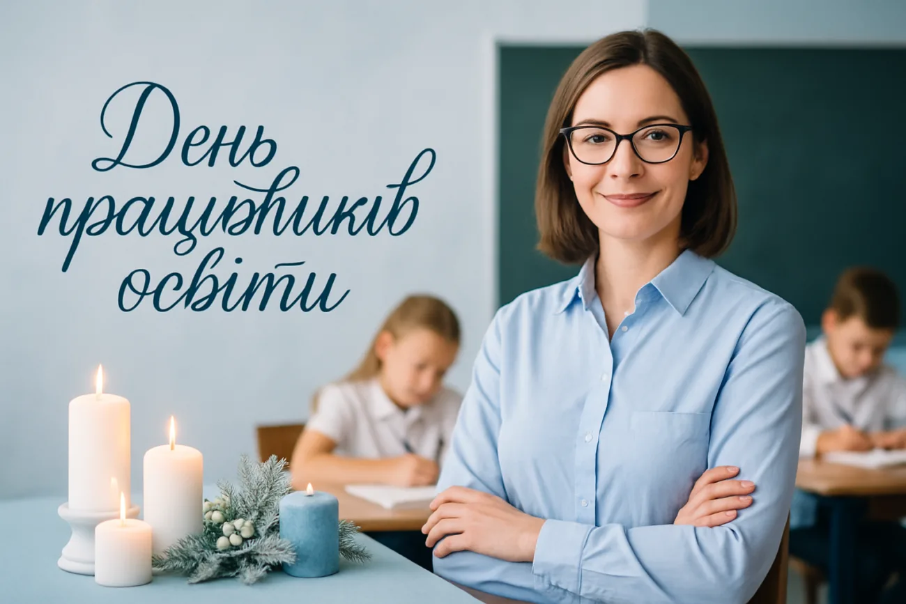 Листівка до День працівників освіти