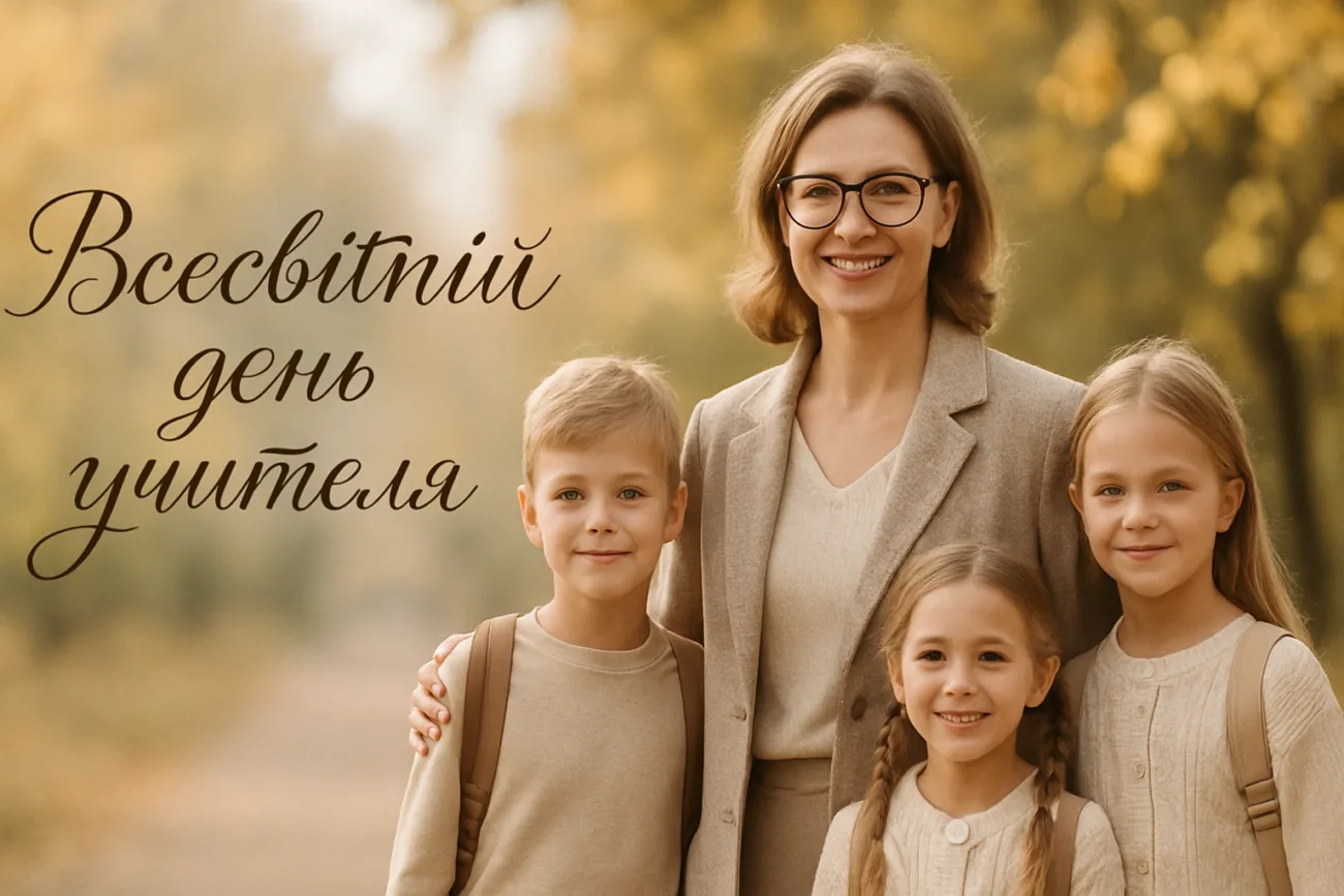 Картинка з привітанням до Всесвітній день учителя