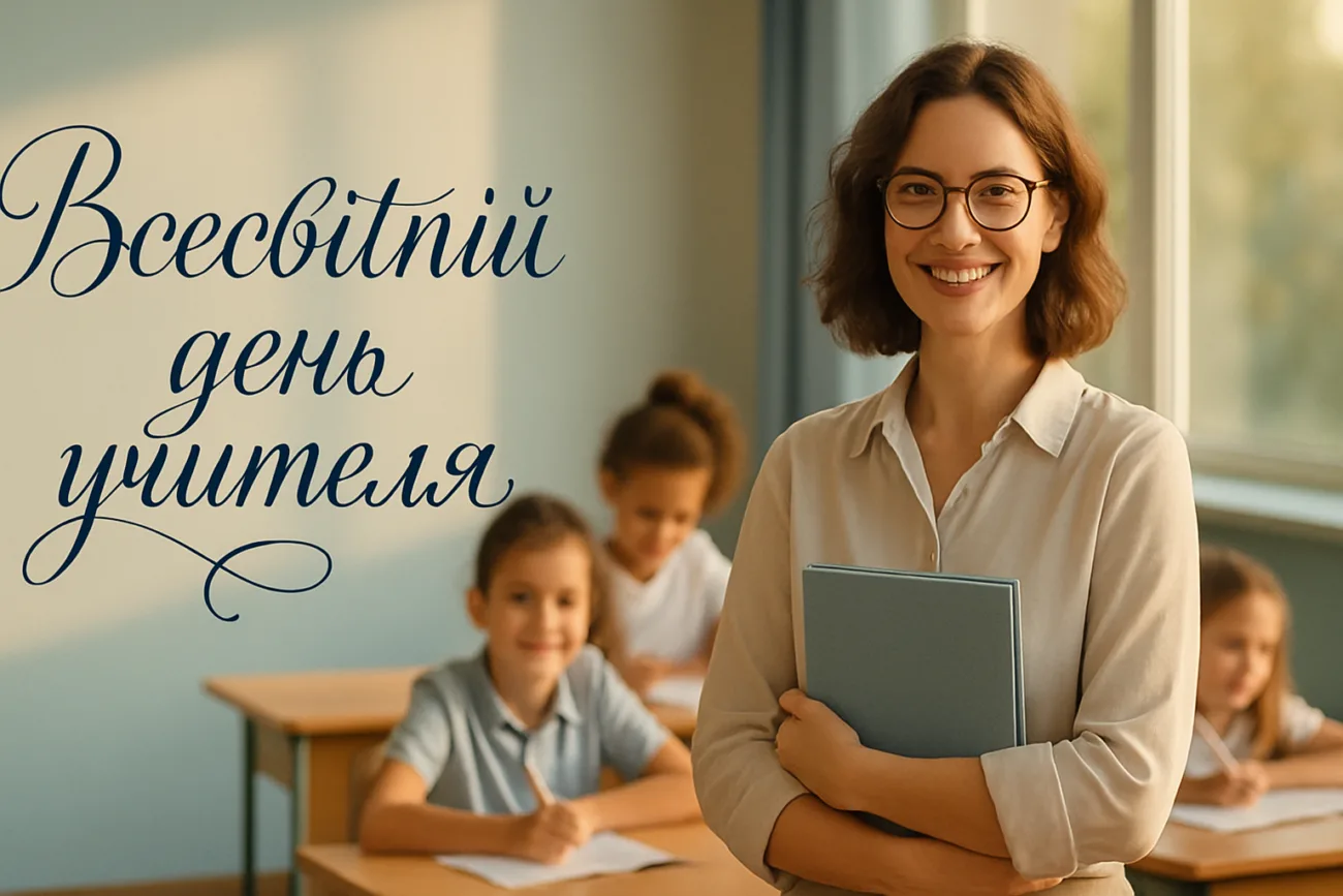 Листівка до Всесвітній день учителя